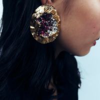 ZA Exaggerated Temperament Irregular Round Earrings for Woman