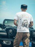 Off-road style European and American style Punk Tide brand Mens t-shirt Street loose Off-road four-wheel drive Outdoor Jeep