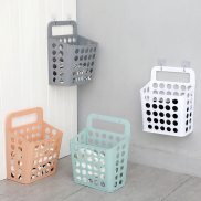 Giỏ đựng đồ giặt nhựa treo tường Túi sắp xếp phòng tắm chạm khoét cản trở