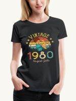 Vintage 1980 1981 1982 Summer Womens Tops Tees Tee shirt Classic Graphic Retro Birthday Gift for Mom Wife Girl  Woman Tshirts 4XL 5XL 6XL