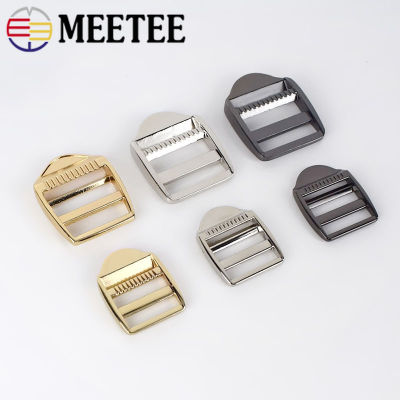 Meetee 410pcs 2025MM Alloy Metal Buckle Adjustment Clothing Decoration Luggage Handbag Bag Strap Hardware Belt Accessories