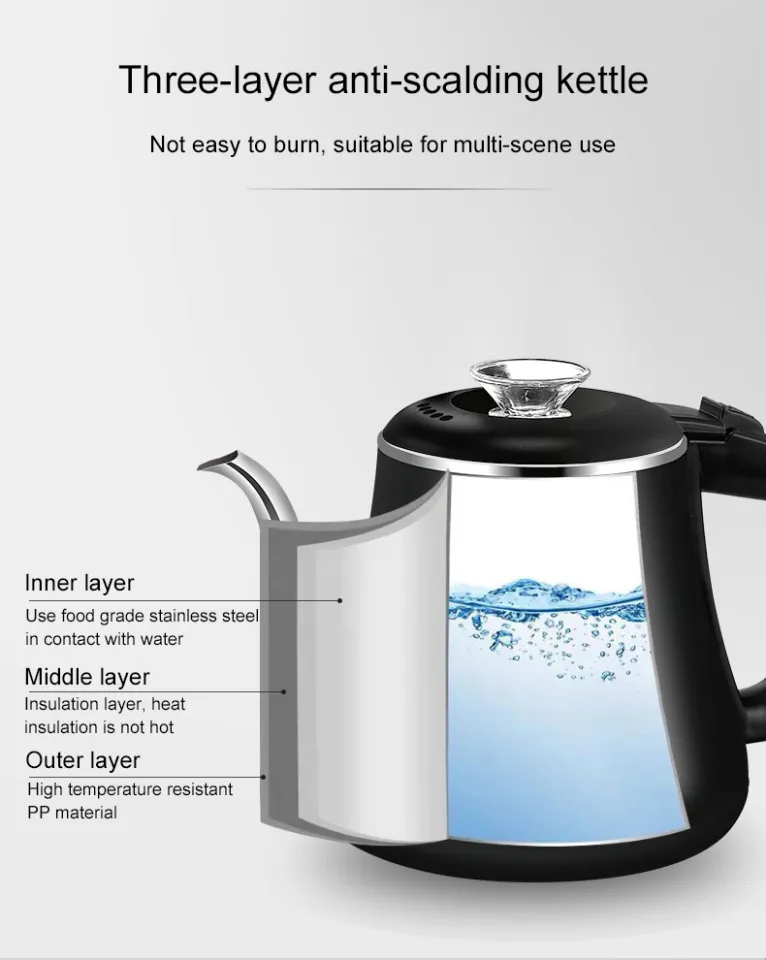 Electric Fully automatic Kettle teapot set 0.8L stainless steel safety  auto-off Water Dispenser samovar Pumping stove household