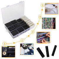 300Pcs 2.43.24.86.47.99.512.7mm Heat Shrink Tubing Kit with Glue Dual Wall Tubing Diameter 3:1 Adhesive Lined Sleeve Wrap