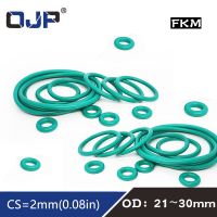 5PCS Fluorine rubber Ring Green FKM O ring Seal OD21/22/23/24/25/26/27/28/29/30*2mm Rubber O-Ring Seal Oil Ring Gaskets Washer Gas Stove Parts Accesso