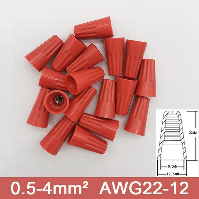 10pcs-20pcs-fast-connector-spring-cap-crimp-end-terminal-awg24-7-insulated-electrical-insert-splice-rotating-wire-connection