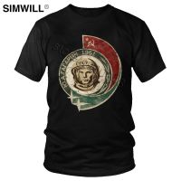 Mens Cotton T-shirt Ussr Cosmonaut Yuri Gagarin 1961 Retro Print Short Sleeve Apparel For Gift