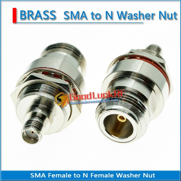 l16-n-female-to-sma-female-plug-bulkhead-panel-mount-nut-with-o-ring-washer-nickel-plated-rf-connector-adapters-high-quality-electrical-connectors