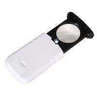 Pull-out LED Light Pocket Magnifying Glass 8x ABS Portable Book Reading Jewelry Checking Magnifier