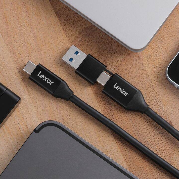 lexar-สายสายเคเบิลข้อมูล2-in-1-usb-3-2-gen-2-type-c-15w-ความเร็วสูง-re-10gbps-double-inter-2000mb-s-สายชาร์จ