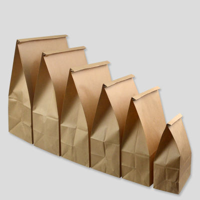 ถุงกระดาษคราฟท์ขนาดใหญ่สำหรับอาหารถั่วขนมปังปิ้งขนมปังงานแต่งงานโปรดปรานรักษาถุงบุฟเฟ่ต์, บิสกิตขนมอบแพคเกจถุง 100 ชิ้น-zptcm3861