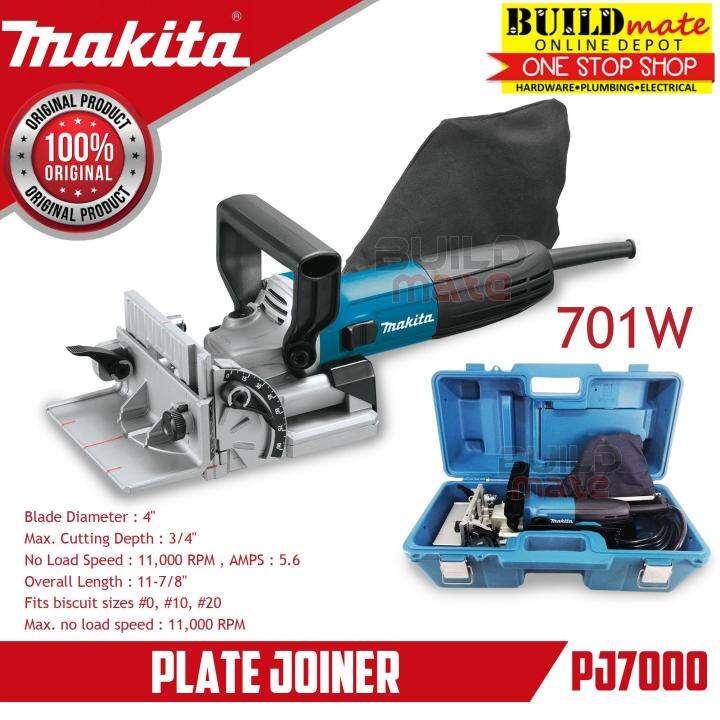 MAKITA Flat Joiner Biscuit Jointer 100mm (4 ) 401W PJ7000•100 ORIGINAL