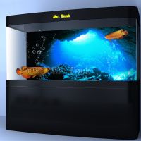 Mr.Tank 3D Effect Underwater Sunlight Rays Cave Aquarium Background Sticker Selfadhesive Fish Tank Backdrop Decorations