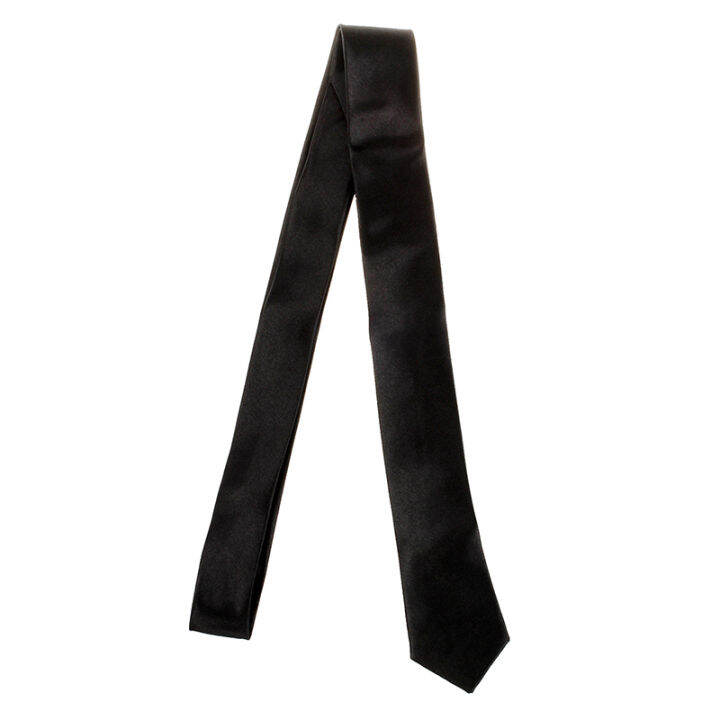 unisex-casual-necktie-skinny-slim-narrow-neck-tie-black