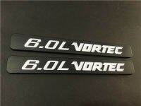 1 pair 6.0L VORTEC Emblem Badge 3D Decal 1500 2500hd Silverado Truck Black White Red Chrome