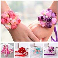 hotx【DT】 1PC Wedding Wrist Flowers Corsages Hand Bridesmaid Silk for Accessories