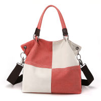 Shoulder Crossbody Bag Canvas Travel Bag Large Travel Handbag Canvas Patchwork Handbag Crossbody Tote Bag