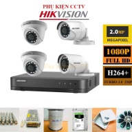 Bộ Camera Hikvision 1 2 3 4 Mắt 2Mp Chính Hãng Full Phụ Kiện Lắp Đặt Hồng thumbnail