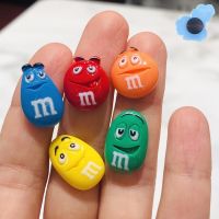 New Arrival 1pcs Colorful M Beans Resin Shoes Accessories Fashion Garden Shoe Decorations Fit Boys Girls Croc Jibz Charm