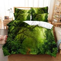 【hot】┋☼✠ Landscape Digital Printing Set Fashion Design Down Bed Cover Pillowcase 2-3 Pieces Textile