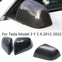 T013สำหรับ Tesla 3 Y S X 2012-2019 2020 2021 2022คาร์บอนแห้งฝามองหลังด้านนอกกระจกข้าง