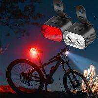 ✒►◊ Cycling Bicycle Front Rear Light Set Bike USB Charge Headlight MTB Waterproof Taillight LED Lantern Bicycle Accessories