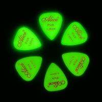 Alice Luminous Guitar Picks Fluorescent Acoustic Electric 0.58 - 1.5 mm Glow in the dark - 6 pieces pack