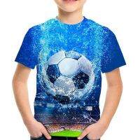 [Tsdopn34gpt]    4-13 years old 2021 summer child fashion 3D T-shape boys girls water football bird funny print child kids tshirt