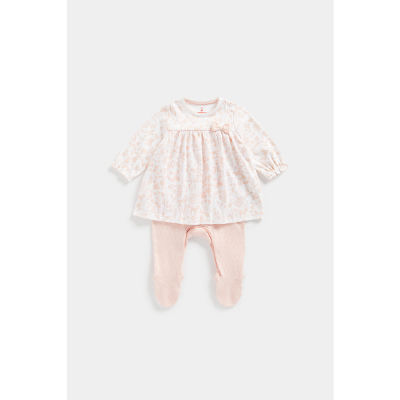 ชุดเต็มตัวเด็กทารก Mothercare Pink Floral All In One CC530