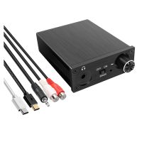 Headphone Amplifiter Digital-To-Analog Audio Decoder Type C to Fiber Coaxial+RCA Audio Computer External Sound Card