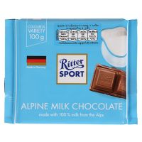 Ritter sport ริทเตอร์ สปอร์ต ช็อกโกแลตนม 100 กรัม