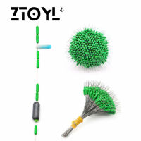 ZTOYL 300ชิ้น/แพ็คตกปลา bobber Oval Black Silicon stopper Space Bean Connector อุปกรณ์เสริมตกปลา line Resistance Fishing Accessories