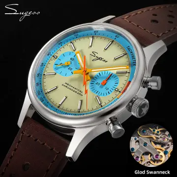 Amazon.co.jp: Sugess Watch (New Dial SUPAN001SN), Men's Watch SWAN NECK  Panda Mechanical Chronograph Luxury Cowhide Strap Fashion Mechanical  Stainless Steel Watch See Through Back Fashion 1963 Seagull ST1901,  Stainless Steel : Clothing,