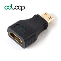 ODLOOP HDMI Mini Adapter Gold Plated Mini HDMI Male to Standard HDMI Female Adapter 4K Compatible for Camera  DSLR  Tablet Adapters Adapters