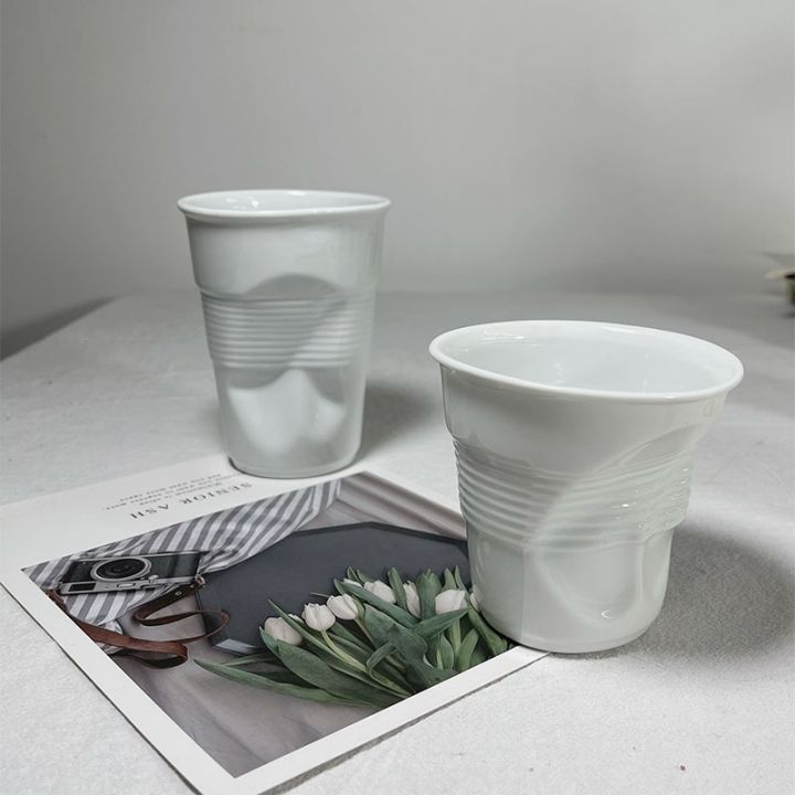 high-end-cups-300มิลลิลิตรสร้างสรรค์ถ้วยน้ำยู่ยี่กับถ้วยที่มีคุณภาพสูงเซรามิกพอร์ซเลนสั้นถ้วยกาแฟอาหารเช้าถ้วยชานม