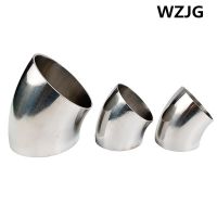 WZJG 19Mm/25Mm/32Mm/38Mm/45Mm/51Mm/63Mm/76Mm/102Mm OD SS304เชื่อมสุขภัณฑ์สแตนเลส45องศาปลายบากท่อ Homebrew