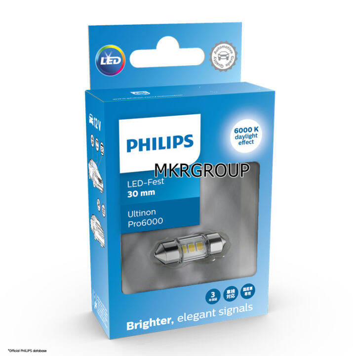 2x Philips Ultinon Pro6000 W5W LED 6000K – Luce Di Posizione E Interni, Omologate Stradali