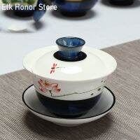 140ml Handpainted Gaiwan Chinese Teaset Bowl Tureen Cup Saucer Tableware