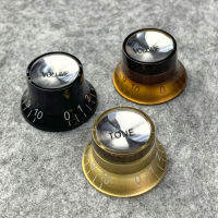 FLEOR 4PCS 2T2V กีตาร์ Volume Tone Knobs Vintage กีตาร์ไฟฟ้า Knobs สำหรับ Lp/sg สไตล์กีตาร์อะไหล่สีดำ/ Amber/Gold เลือก