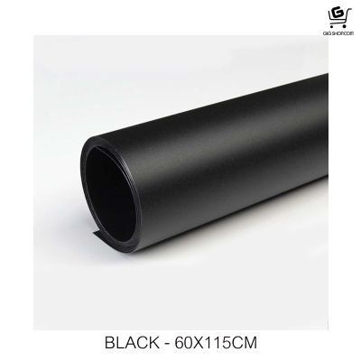 ฉากกระดาษสีดำ ฉากถ่ายรูป ขนาด 60X115 cm Backdrop Black (สินค้าซื้อแล้วไม่รับคืน)