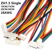 10ชิ้น Zh 1.5มม. ลวดตัวเชื่อมต่อสายเคเบิล Diy Zh1.5 Jst 2P 3P 4P 5P 6P-12พินสายอิเล็กทรอนิกส์ปลายด้านเดียว28awg 10ซม./15ซม./20ซม./30ซม.