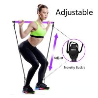 Multifunctional Pilates Rod Pull Rope Yoga Pull Rod Body Fitness Rod Puller Resistance Training Fitness Band Workout Equipments Exercise Bands