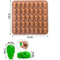 ฮาโลวีนกะโหลกก้อนน้ำแข็งแม่พิมพ์ซิลิโคนช็อคโกแลตแม่พิมพ์ DIY ตกแต่งบ้านแม่พิมพ์วิสกี้ไวน์ลูกอมสบู่ครัวทำเครื่องมือ