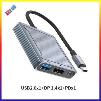 3 In 1 USB C แท่นวางมือถือพอร์ต PD USB-C USB + DP + PD แท่นวางมือถือ100W PD 480Mbps ความเร็ว8K 4K สำหรับ Apple Macbook/ Huawei/Xiaomi/Samsung