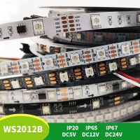 1-5m 5V WS2812B Led Strip light Individually Addressable WS2812 Smart RGB Led pixel strips Black/White PCB Waterproof IP30/65/67