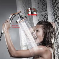 Bathroom Rainfall Shower Head 360°Spin Shower Head Hand Shower High Pressure Water Saving One Button To Stop Water Shower Heads