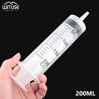 ✽¤∏ 200ML Big Syringe Reusable Large Hydroponics Nutrient large plastic Health Measuring Injector Tools Dog Cat Feeding Accessories