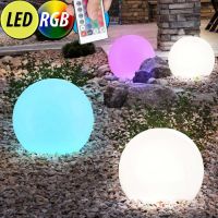 Glow Lawn Lamp Floor LED Light Remote Control Luminous Ball Waterproof 16 Colorful Outdoor Landscape Garden Light Home Decor