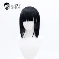 Qiao Ling Cosplay Wig Devil Game Time Agent Cosplay HSIU Black Short Hair Free Brand Wig Cap Time Agent Wig