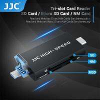 JJC USB 3.0การ์ดรีดเดอร์ SD ถึงไมโครการ์ดความจำนาโนเมตรอะแดปเตอร์เมมโมรี่การ์ด90เมกะไบต์/วินาทีสำหรับพีซีอุปกรณ์เสริมแล็ปท็อป Micro OTG USB-C