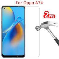 แก้วป้องกันสำหรับ Oppo A74ปกป้องหน้าจอ Glas Opo Oppoa74 6.43 Opp 74a นิรภัยบน Opoa74 74 5G